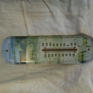 Tin wall Thermometer, Horse & Barn.